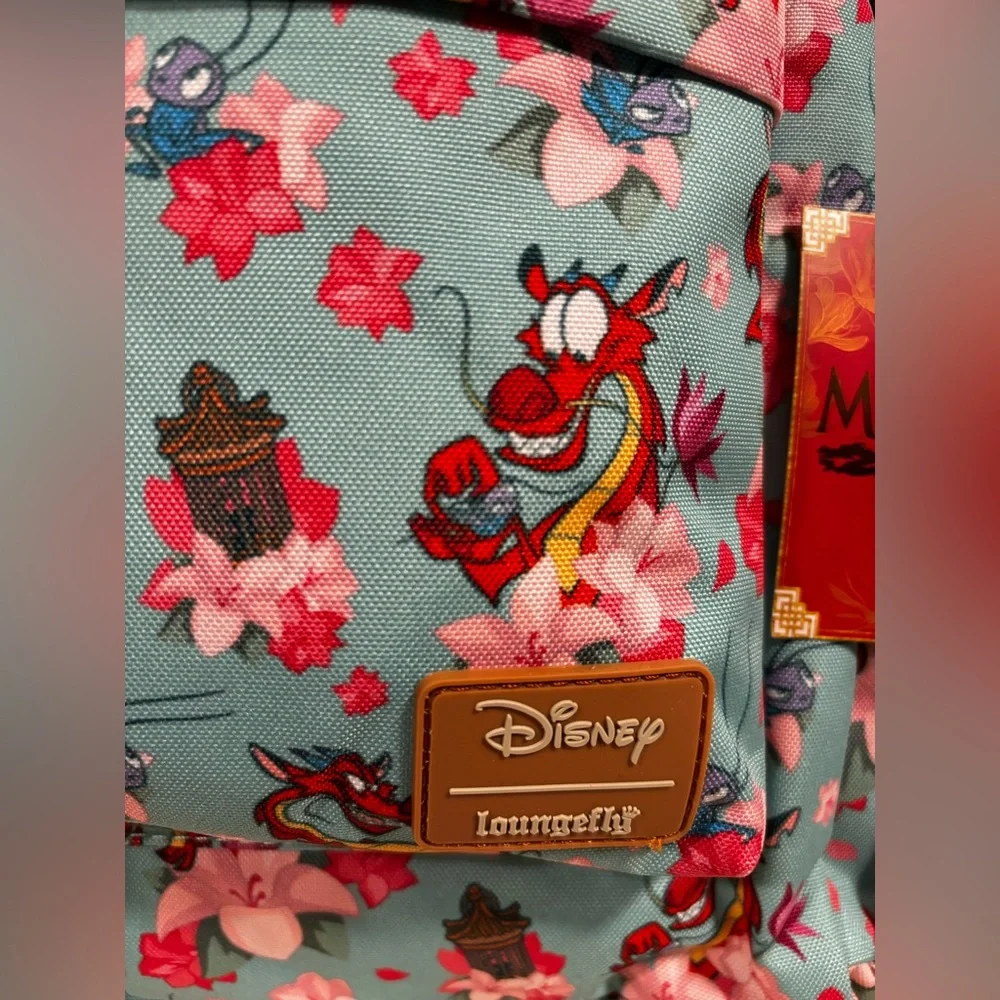 Loungefly Mulan Mushu and Cri-Kee Nylon Backpack “Rare” NWT